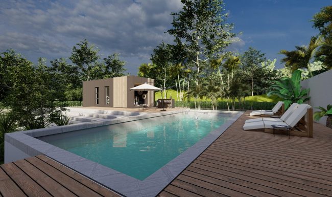 Homybox - box en bois - espace détente - pool house - exemple 3